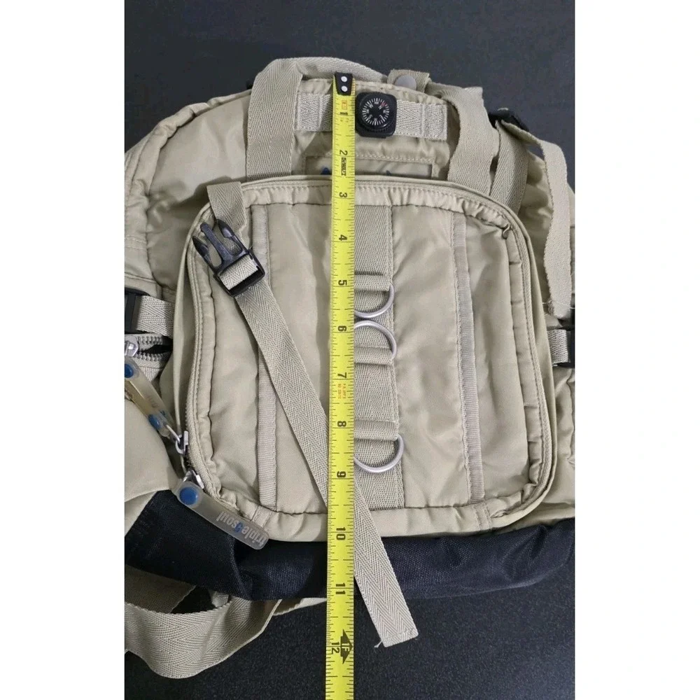Triple 5 Soul Crossbody‎ Fanny Pack Bag Tan Lumbar Hike Outdoor Compass Utility